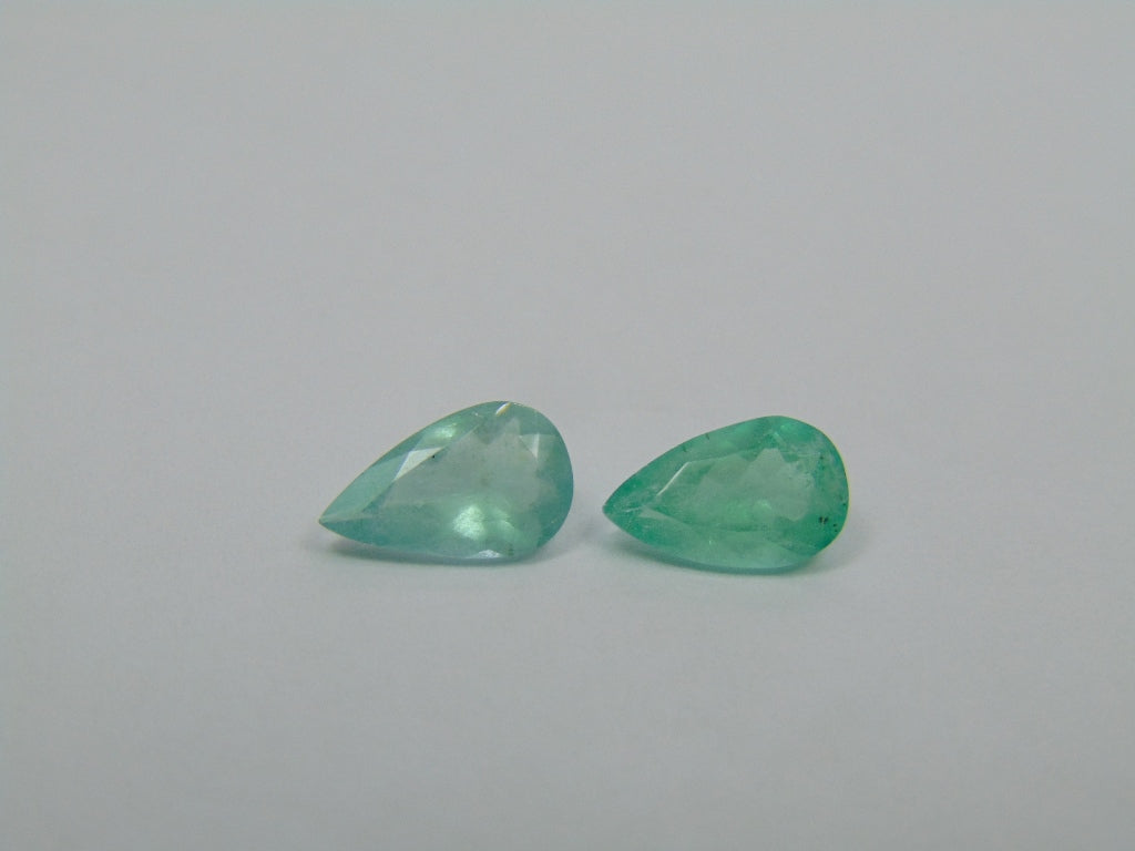 2.13ct Emerald 10x6mm 9x6mm