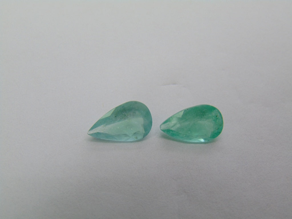 2.13ct Emerald 10x6mm 9x6mm