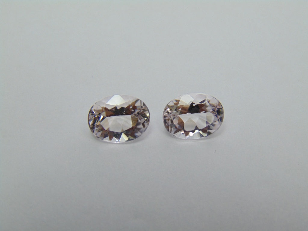 3.20ct Morganite Pair 9x7mm