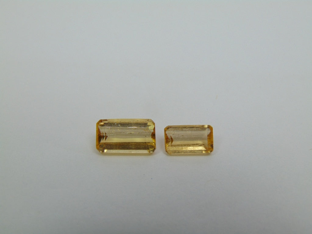 3.90ct Imperials Topaz 10x5mm 8x5mm