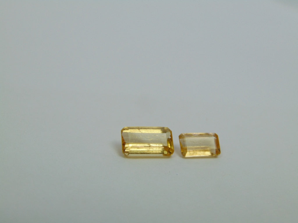 3.90ct Imperials Topaz 10x5mm 8x5mm