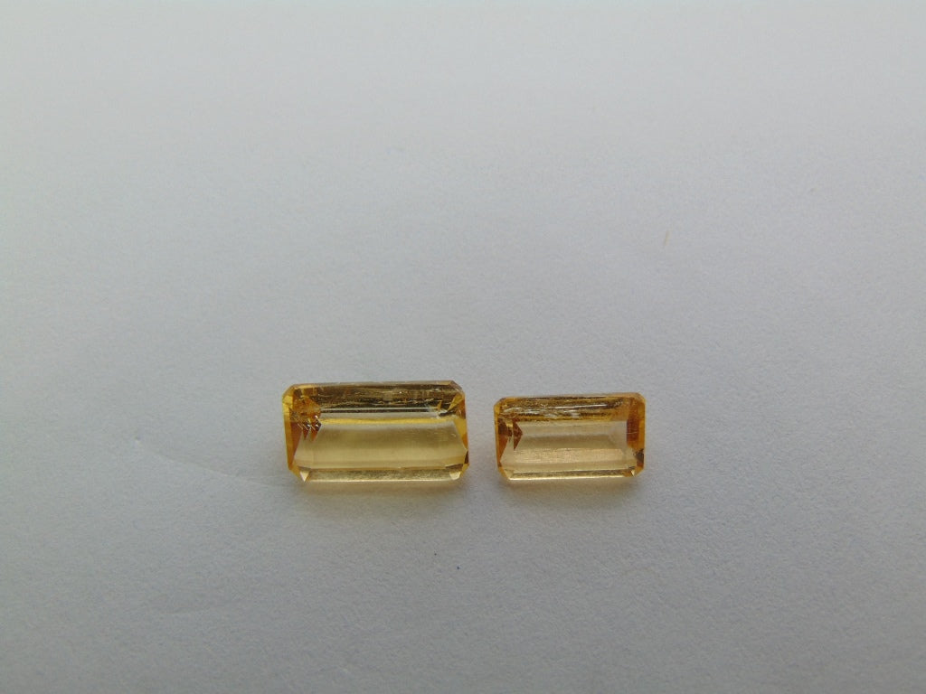 3.90ct Imperials Topaz 10x5mm 8x5mm