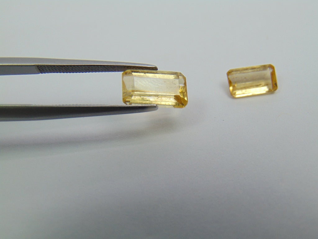 3.90ct Imperials Topaz 10x5mm 8x5mm