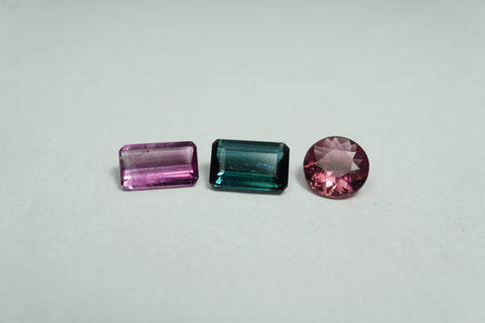 2.14ct Turmalina mix 7x5mm / 7x4mm / 6mm