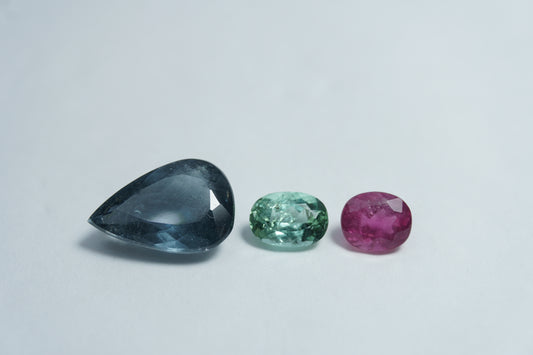 6.29ct Turmalina mix 13x9mm / 7x6mm / 6.5x5mm