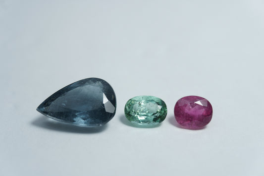 6.29ct Turmalina mix 13x9mm / 7x6mm / 6.5x5mm
