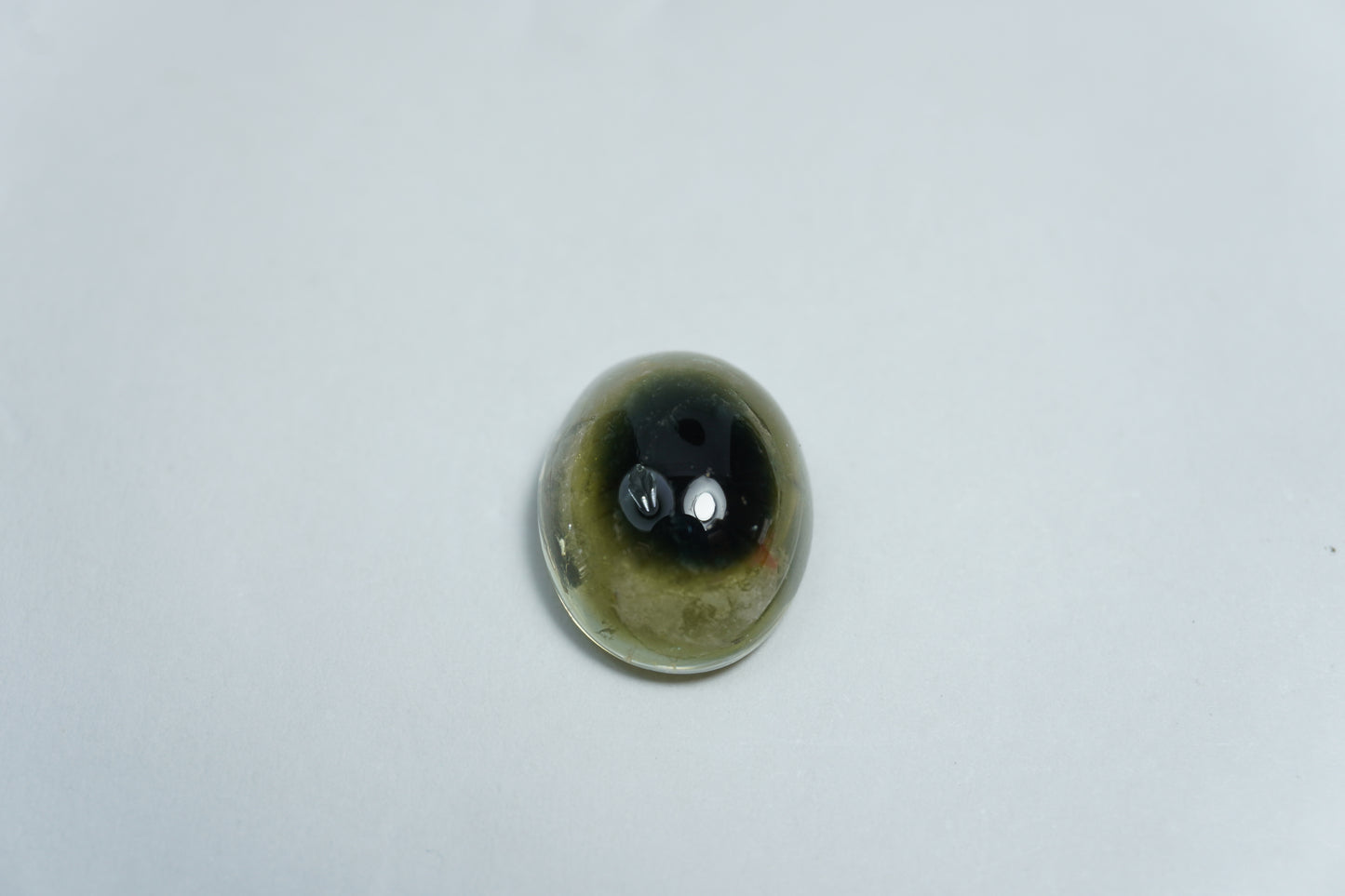 5.85ct Tourmaline bicolor Cabochon 12x10mm