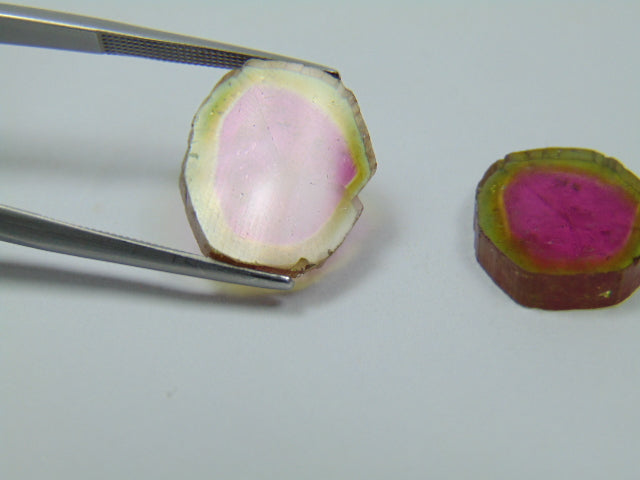 15.75ct Watermelon Tourmaline Pair 16x14mm