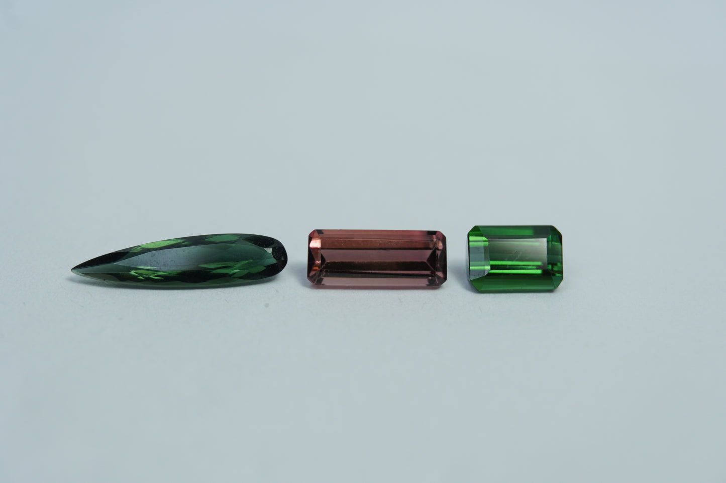 3.95ct Tourmaline mix 16x4mm / 10.5x4mm / 7x5mm