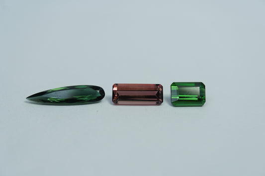 3.95ct Turmalina mix 16x4mm / 10.5x4mm / 7x5mm