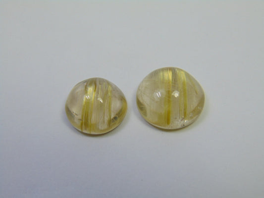 21.75ct Rutilo Cabochão 14mm 15mm