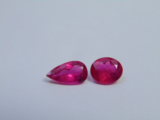 2.98ct Rubelita 11x6mm 8x7mm