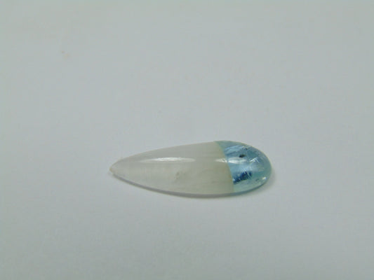 4.10ct Aquamarine Bicolor Cabochon 20x7mm