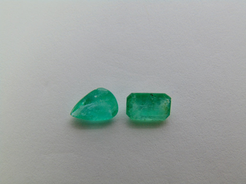 1.64ct Emerald 8x6mm 7x5mm