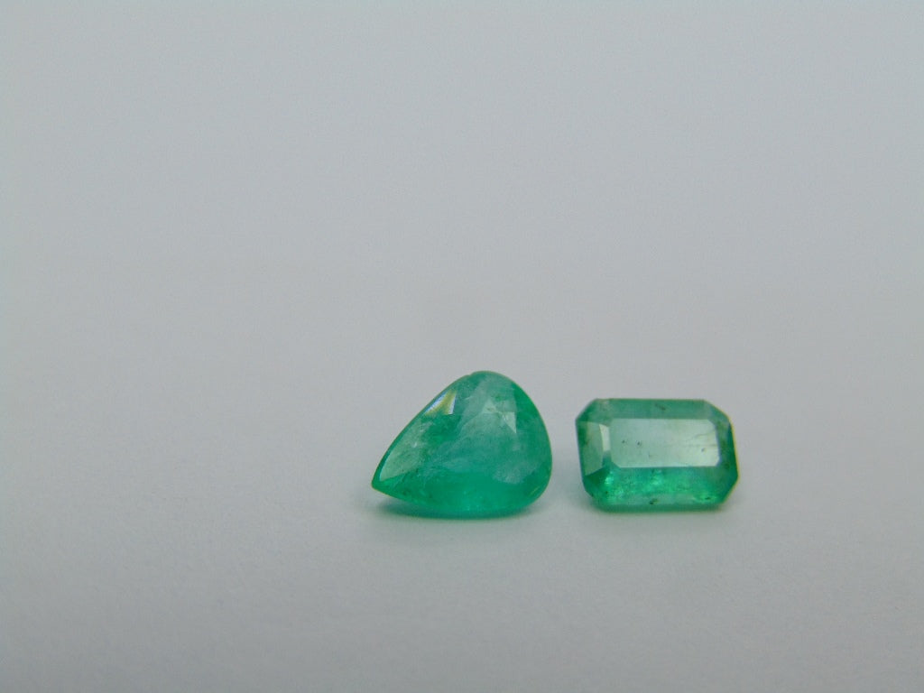 1.64ct Emerald 8x6mm 7x5mm