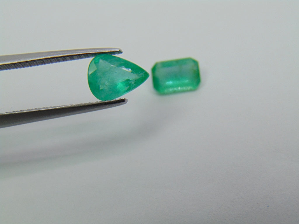 1.64ct Emerald 8x6mm 7x5mm