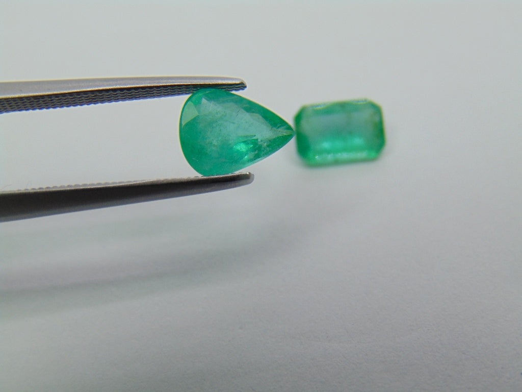 1.64ct Emerald 8x6mm 7x5mm