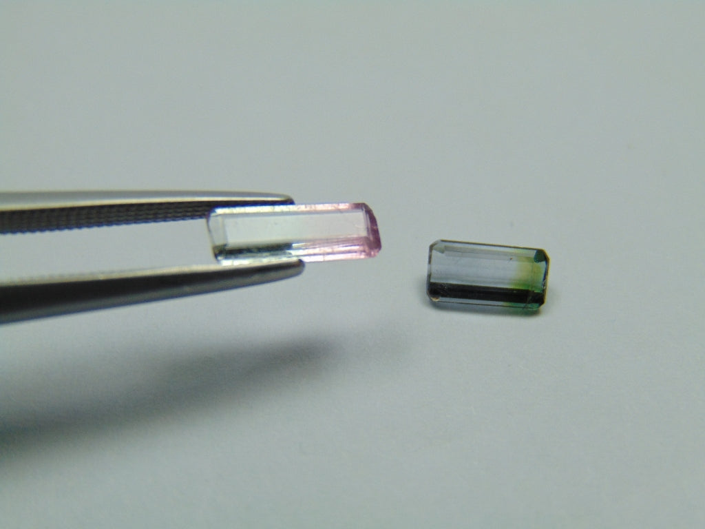 1.03ct Turmalina Bicolor 9x3mm 7x3mm