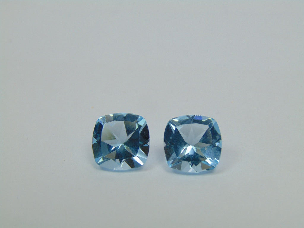 Par de Topázio 9,55ct 10mm