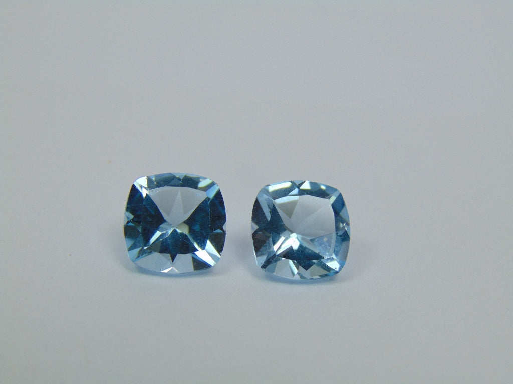 Par de Topázio 9,55ct 10mm