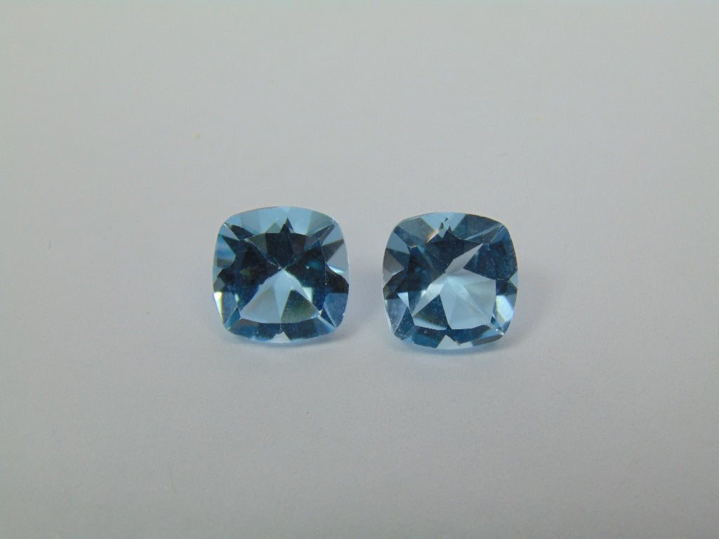 Par de Topázio 9,55ct 10mm