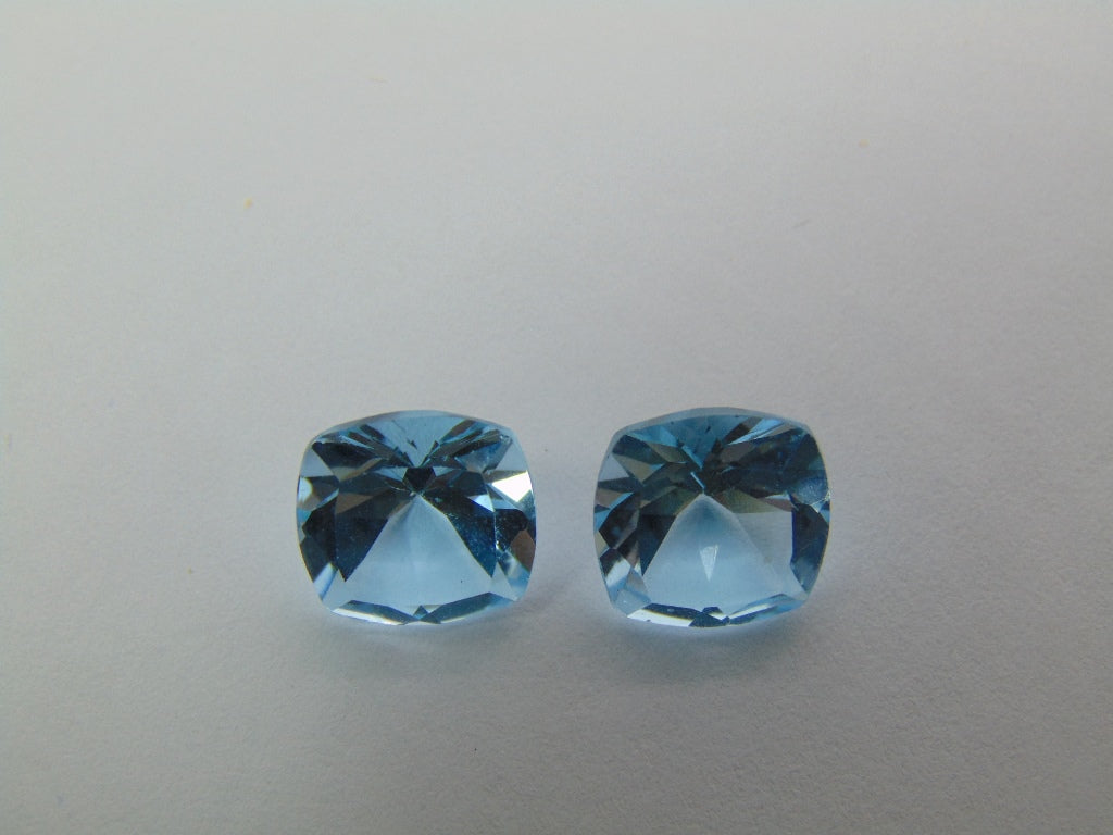 Par de Topázio 9,55ct 10mm