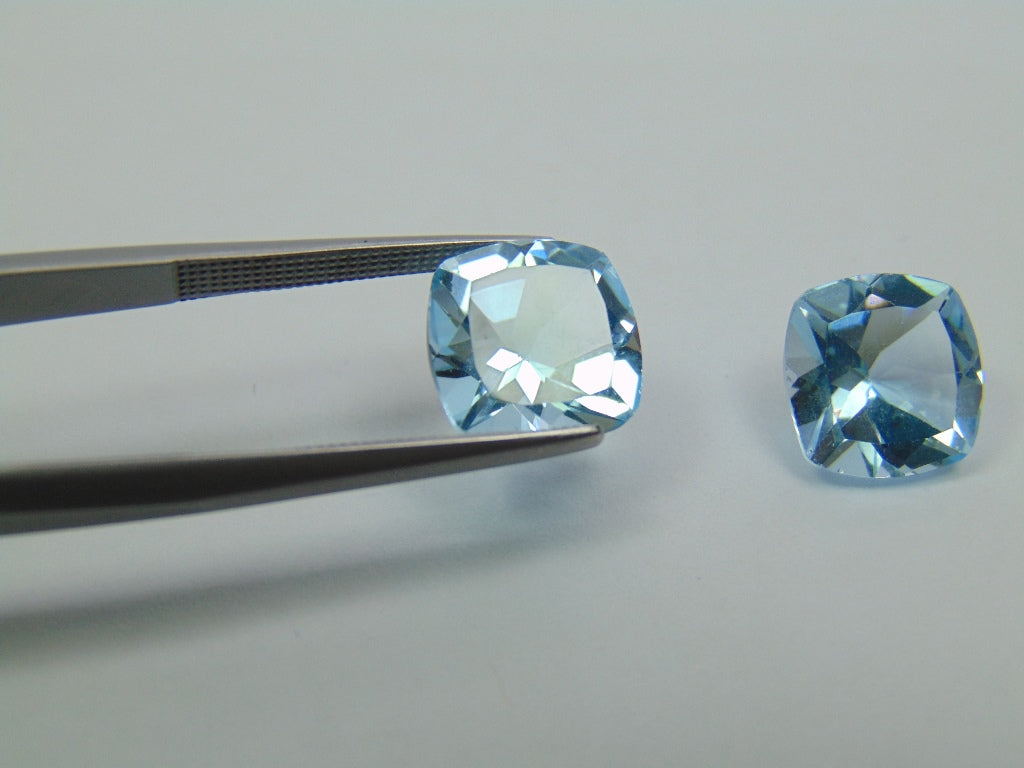 Par de Topázio 9,55ct 10mm