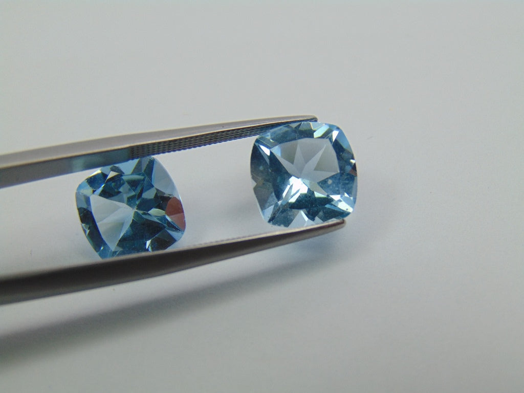 Par de Topázio 9,55ct 10mm