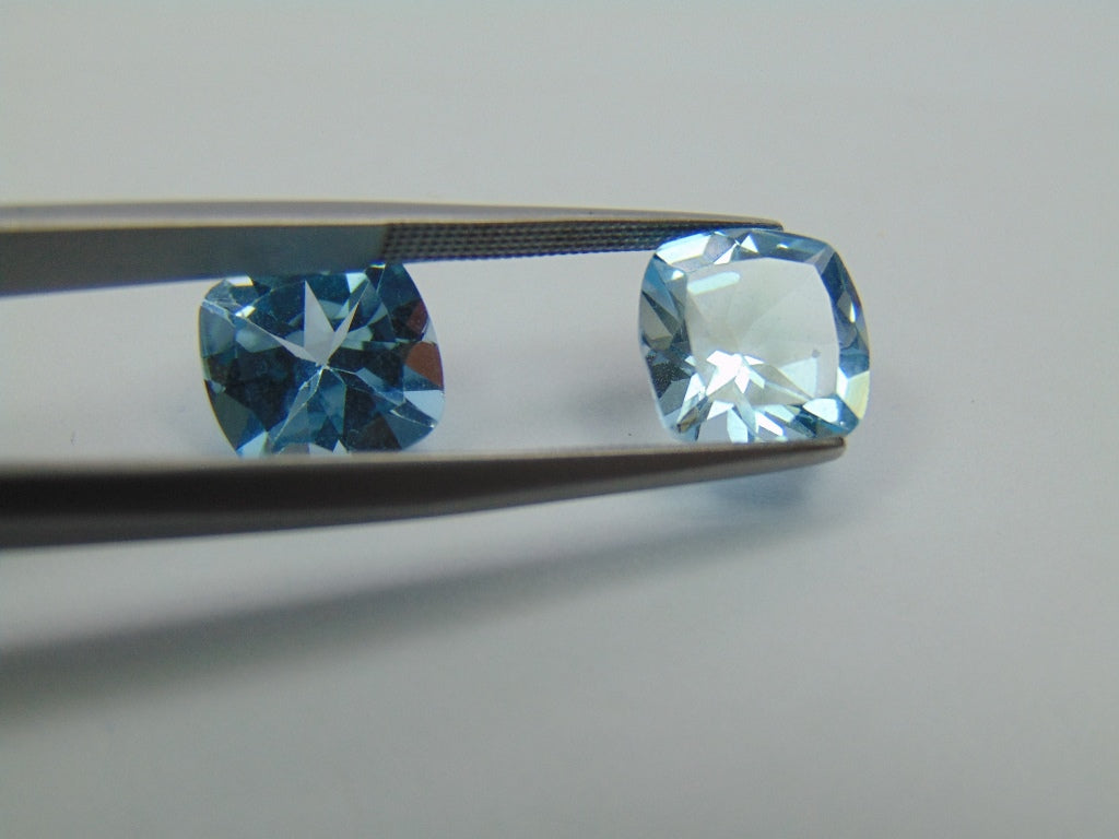 Par de Topázio 9,55ct 10mm