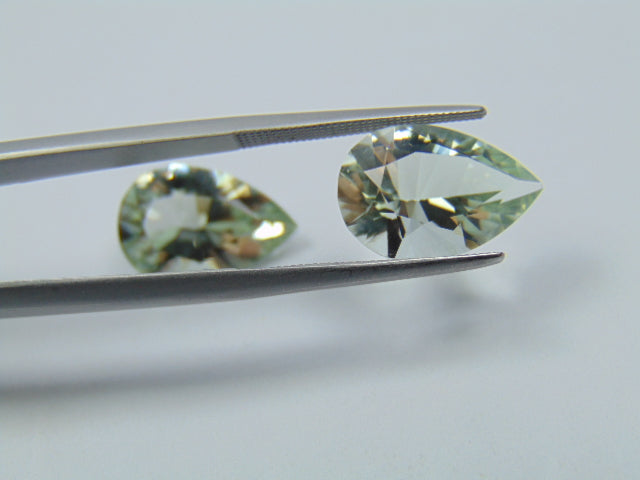 9.95ct Prasiolita Par 15x10mm