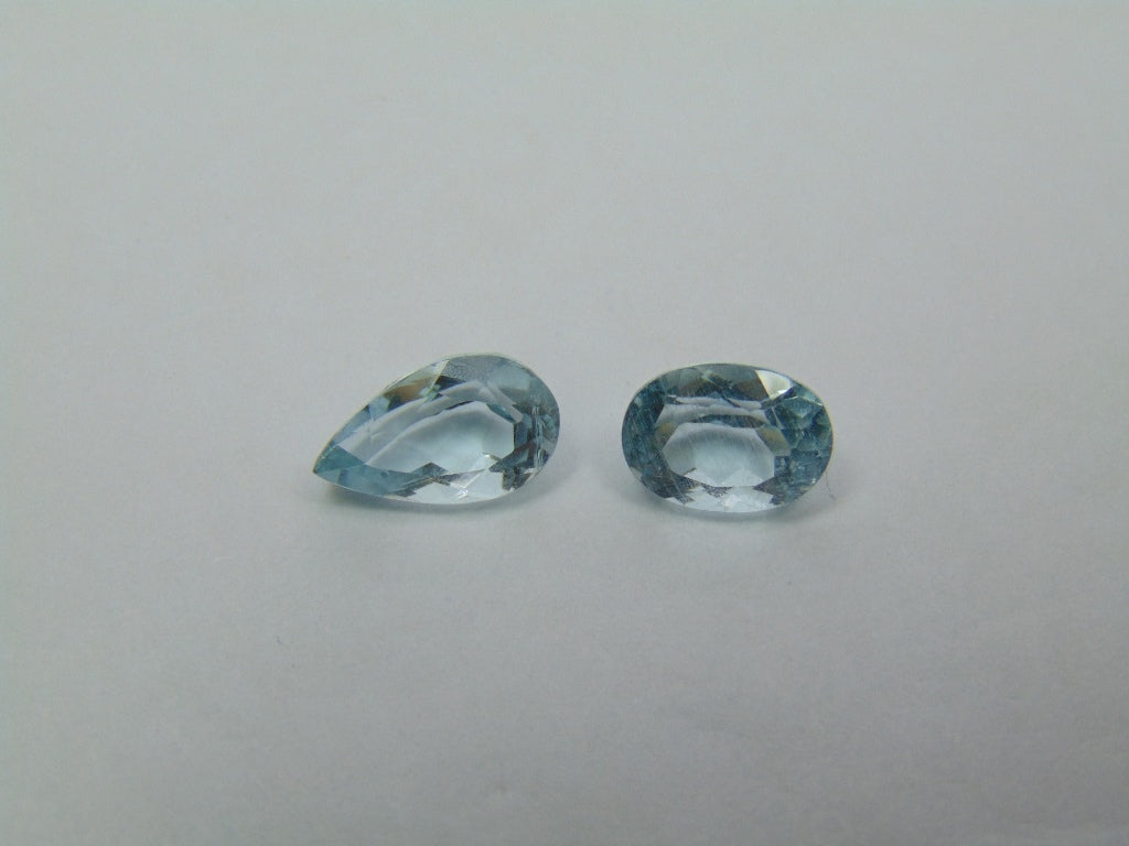 4.25ct Aquamarine 11x7mm 9x7mm