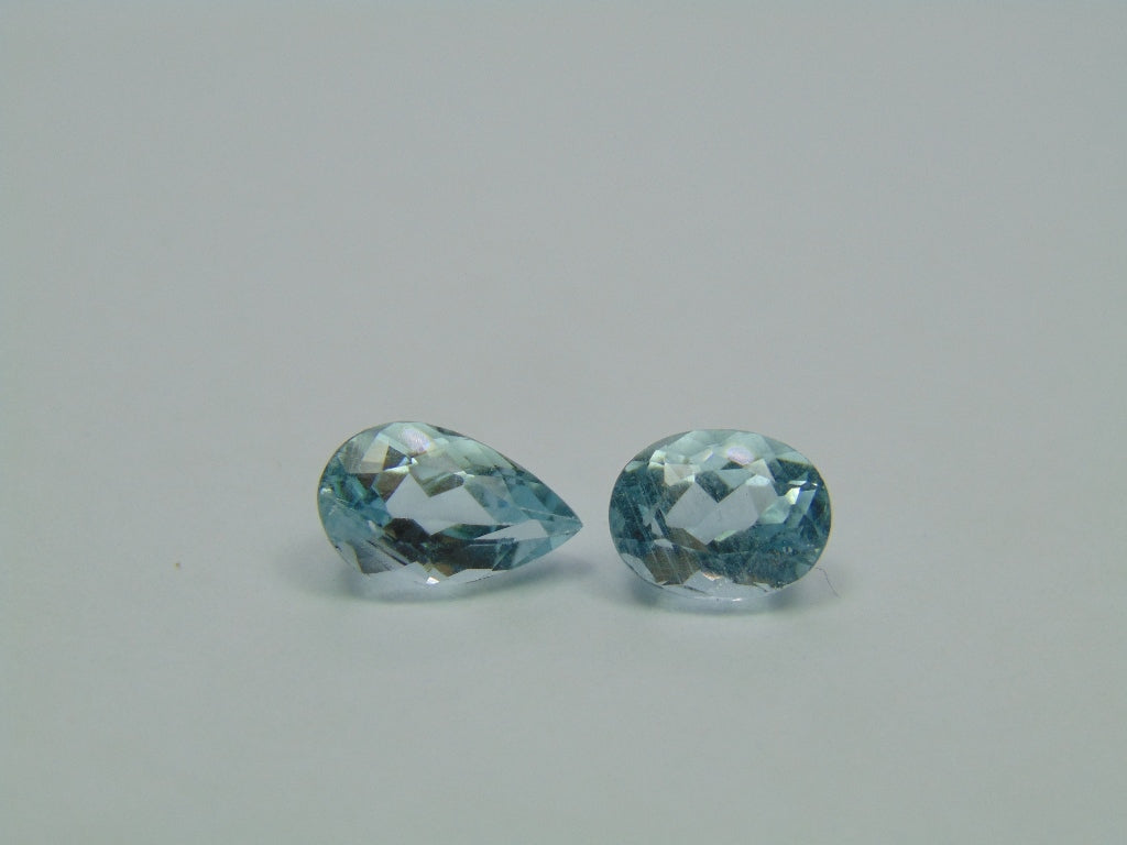 4.25ct Aquamarine 11x7mm 9x7mm