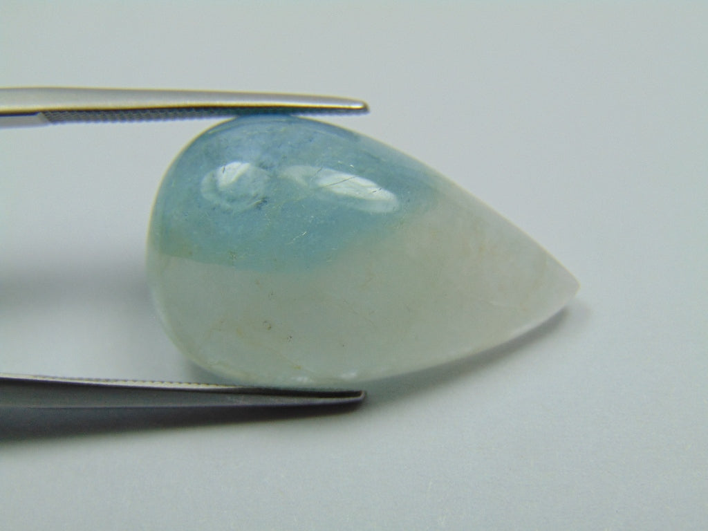 16.10ct Água-Marinha Bicolor Cabochão 15x5mm