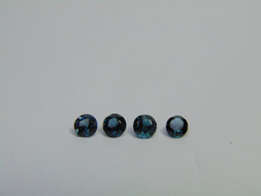 1.02ct Turmalina Azul 4mm
