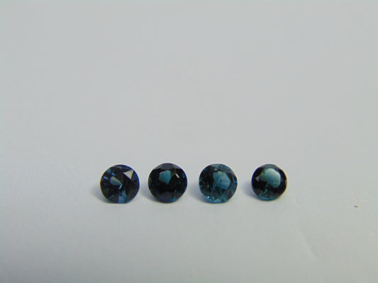 1.02ct Turmalina Azul 4mm