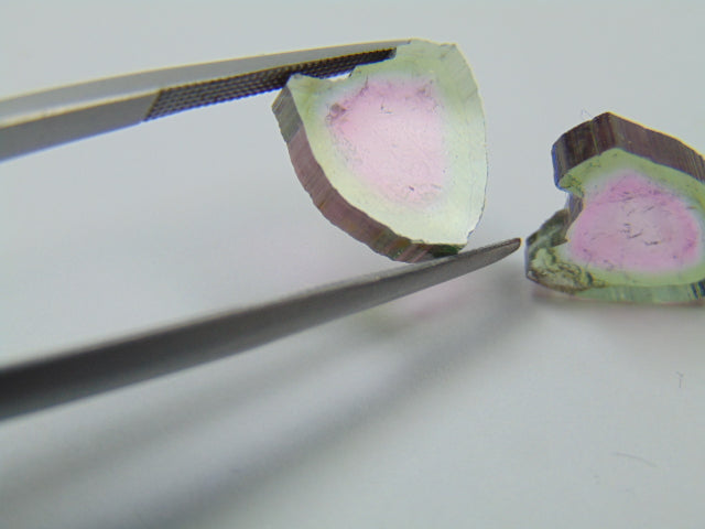 9.50ct Turmalina Melancia Par 12x11mm