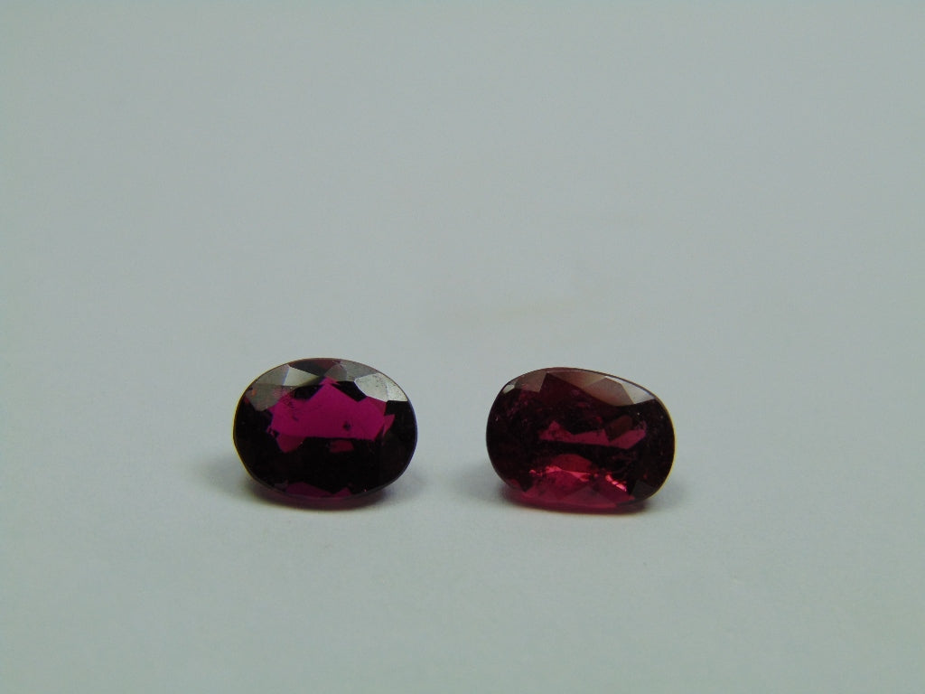 2.70ct Rubellite 8x6mm 7x6mm