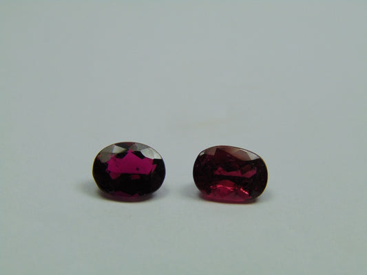 2.70ct Rubellite 8x6mm 7x6mm