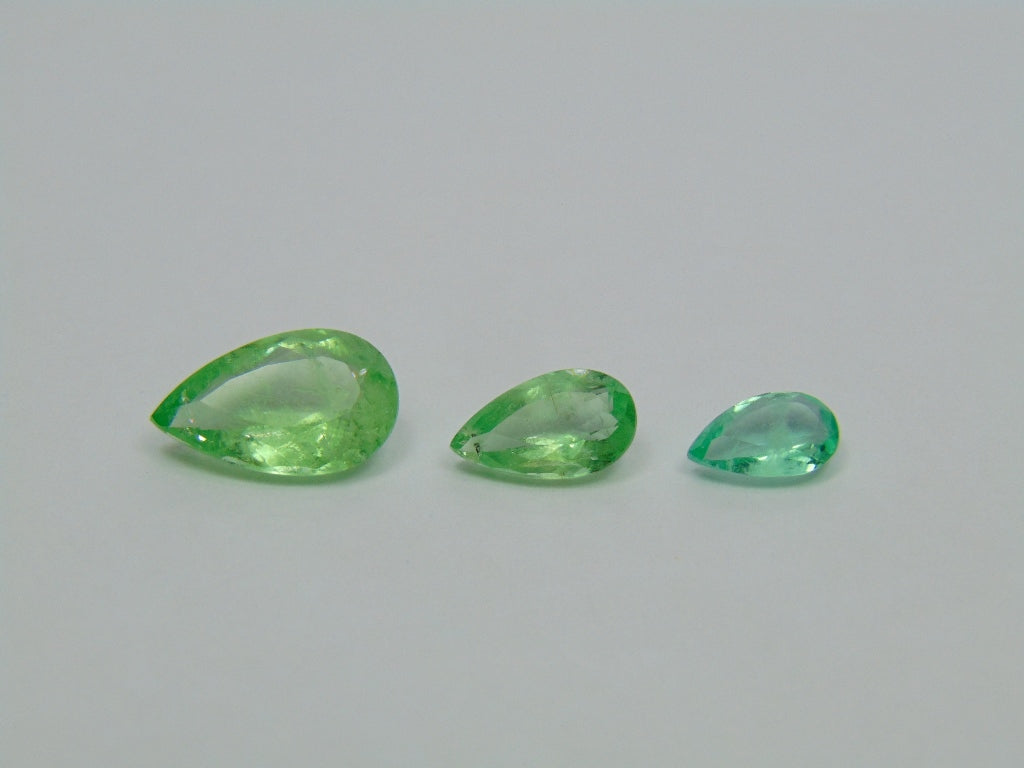 Esmeralda 5,60ct 14x9mm 11x6mm 9x6mm