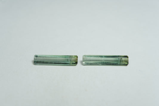 3.18ct Turmalina bicolor 17x3.5mm / 16x3.5mm
