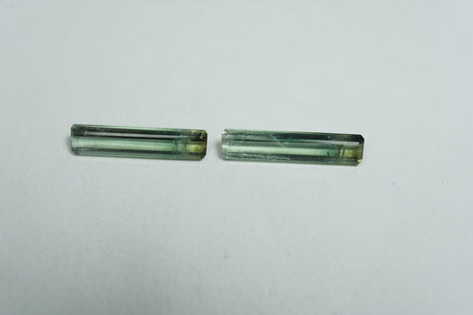 3.18ct Turmalina bicolor 17x3.5mm / 16x3.5mm