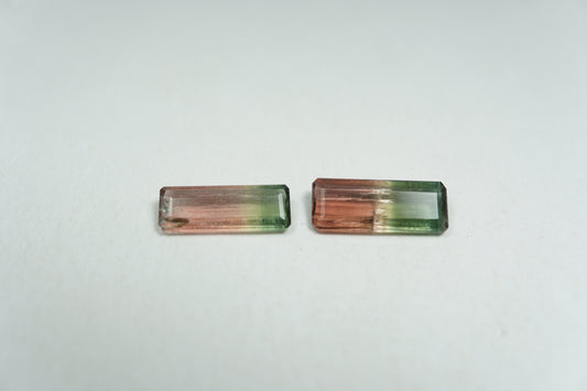 1.41ct Turmalina bicolor 10x4mm / 10x3.5mm