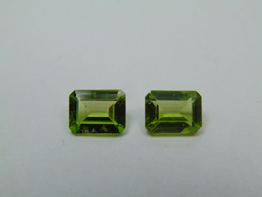 3.05ct Peridoto Par 8x6mm