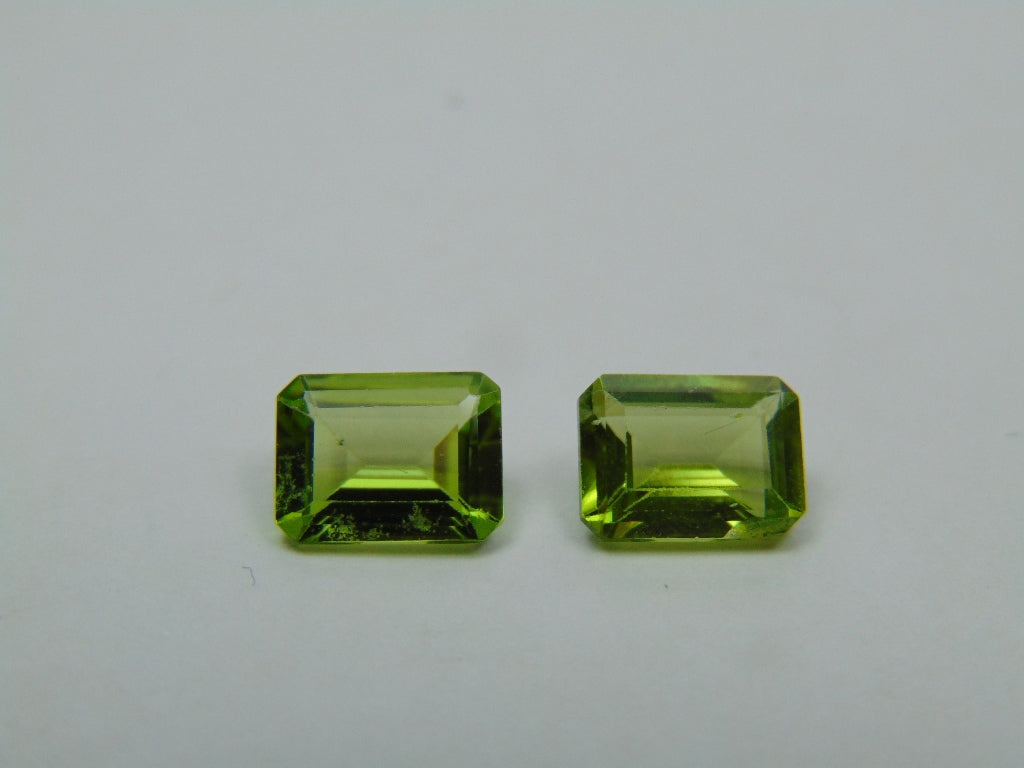 3.05ct Peridoto Par 8x6mm