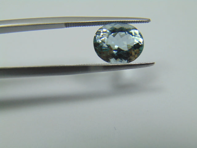 3.28ct Morganite Blue 11x9mm