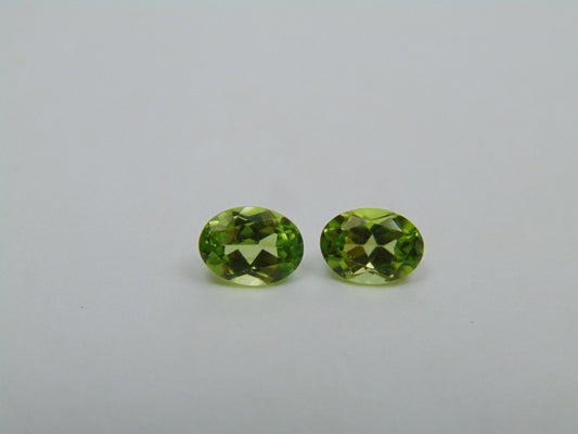 1.90ct Peridot Pair 7x5mm