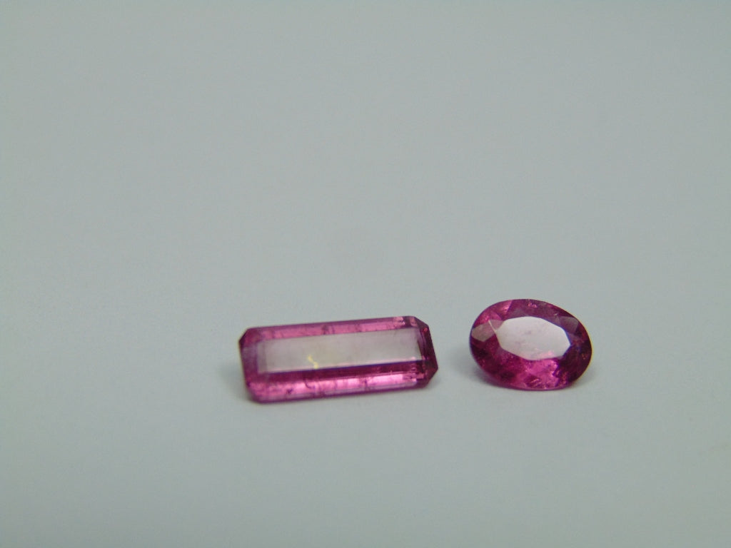 2.30ct Rubellite 12x4mm 8x6mm