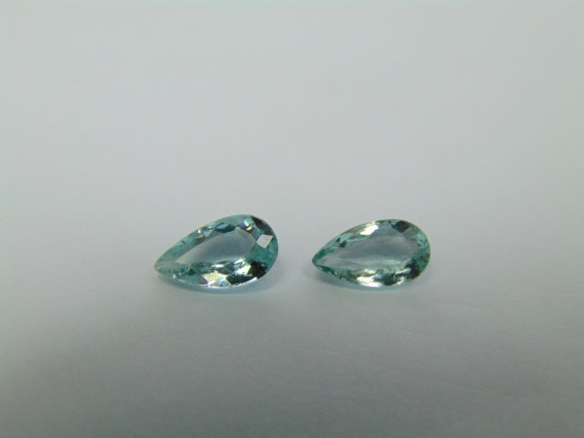 2.35ct Água-marinha 10x5mm 10x6mm