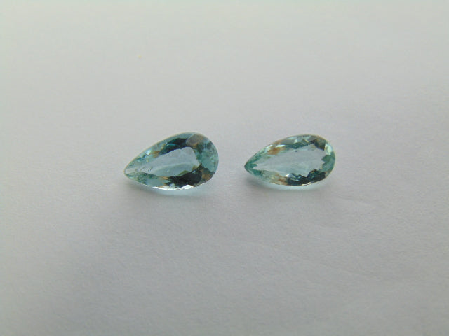 2.35ct Água-marinha 10x5mm 10x6mm
