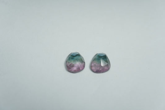 1.24ct Turmalina bicolor 6x5mm
